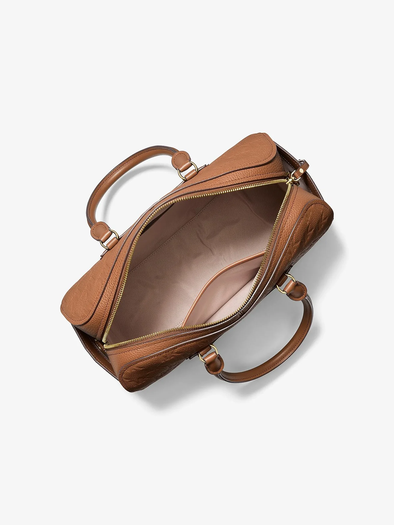 Кожаная сумка-сэтчел Michael Kors Jet Set Travel с тиснёным логотипом — 2