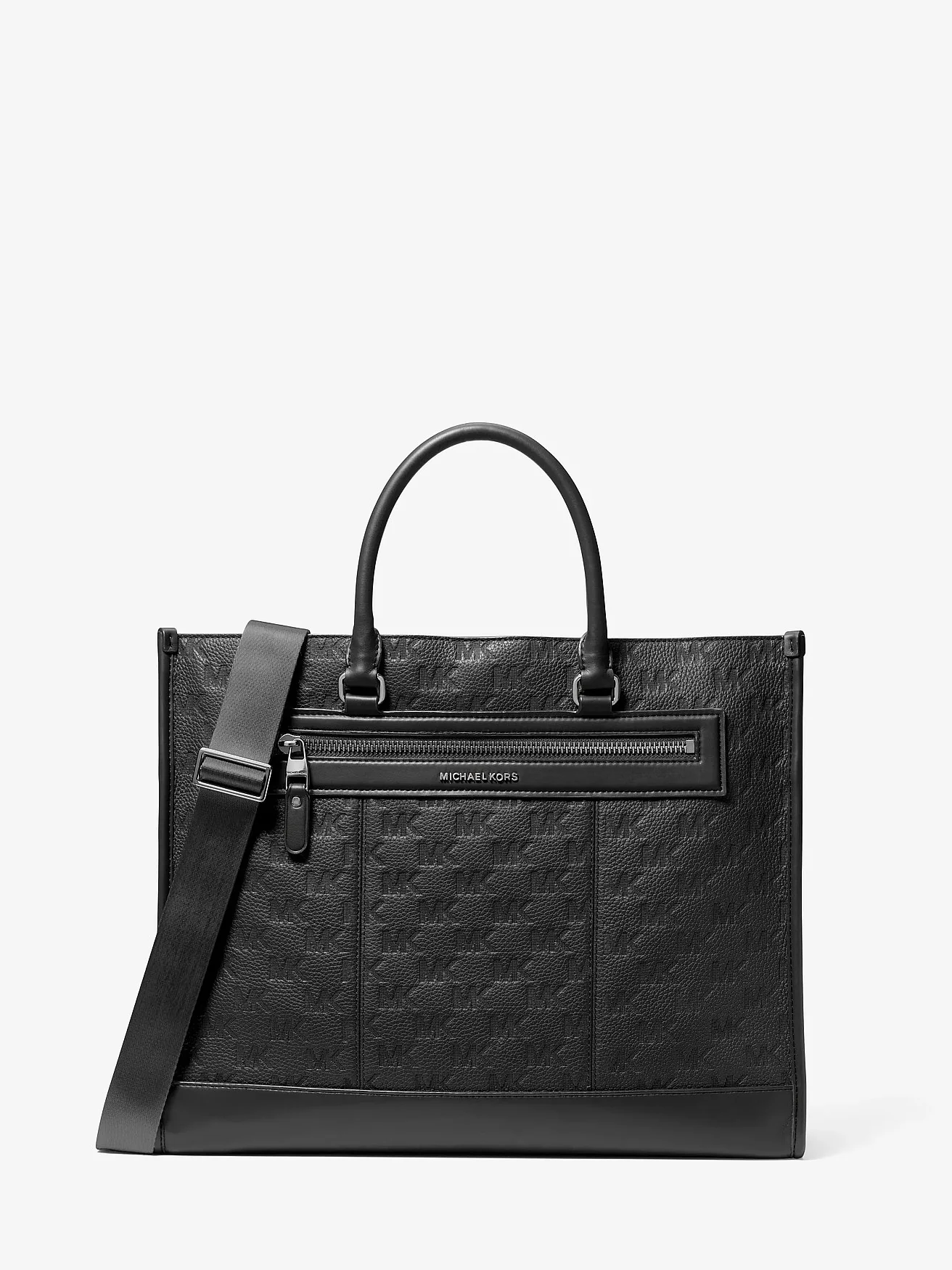 Кожаная сумка-тоут Michael Kors Jet Set с тисненым логотипом — 1