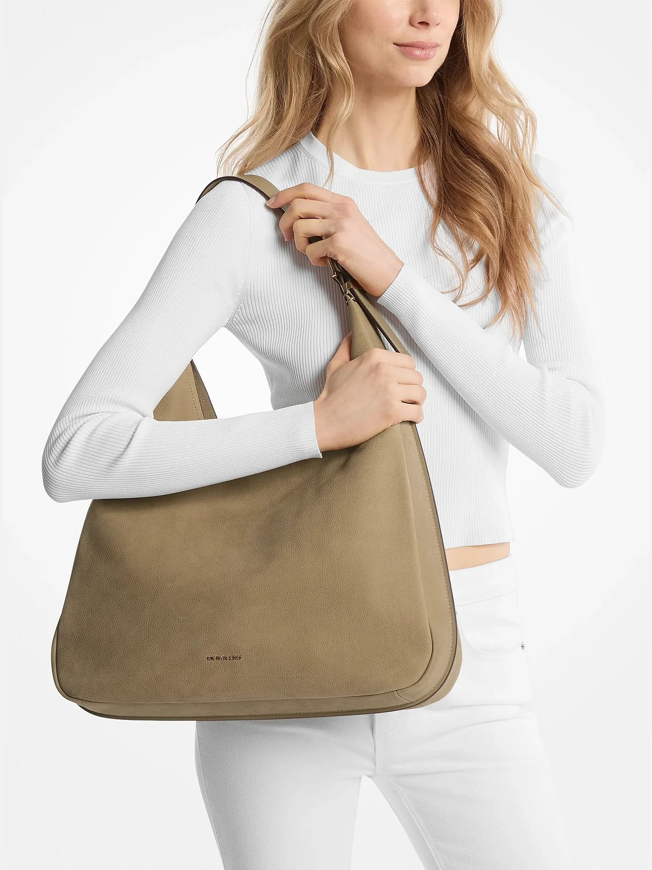 Michael Kors Nolita Large — сумка-хобо из нубука — 4