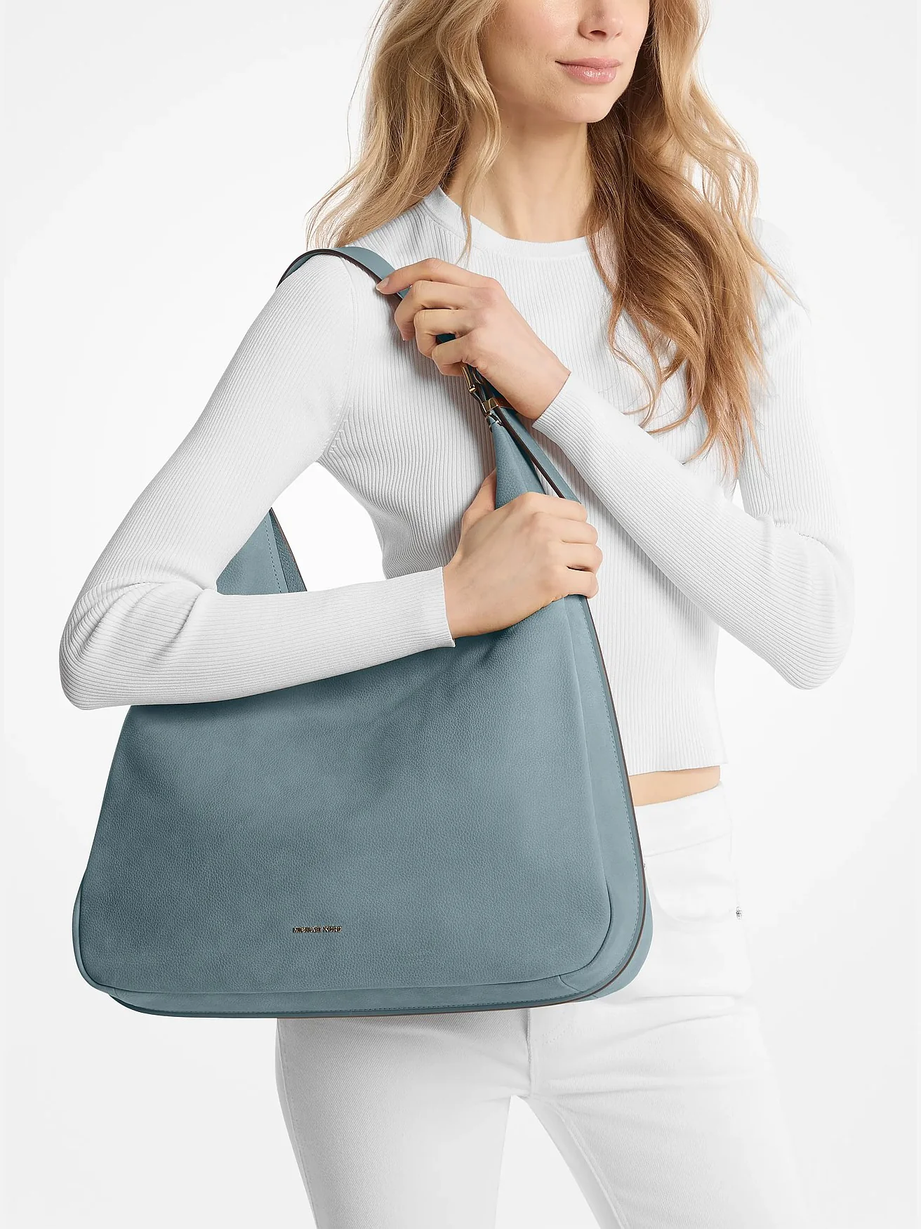 Michael Kors Nolita Large — сумка-хобо из нубука — 4