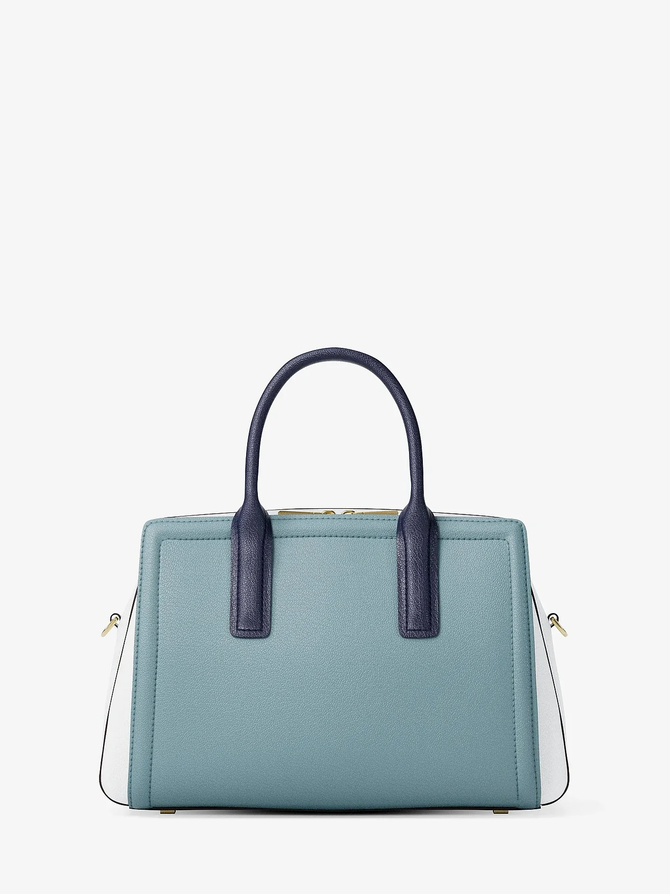 Кожаная сумка-сэтчел Michael Kors Laila в цветовой блокировке — изображение 5 из 5, голубой шамбре мульти