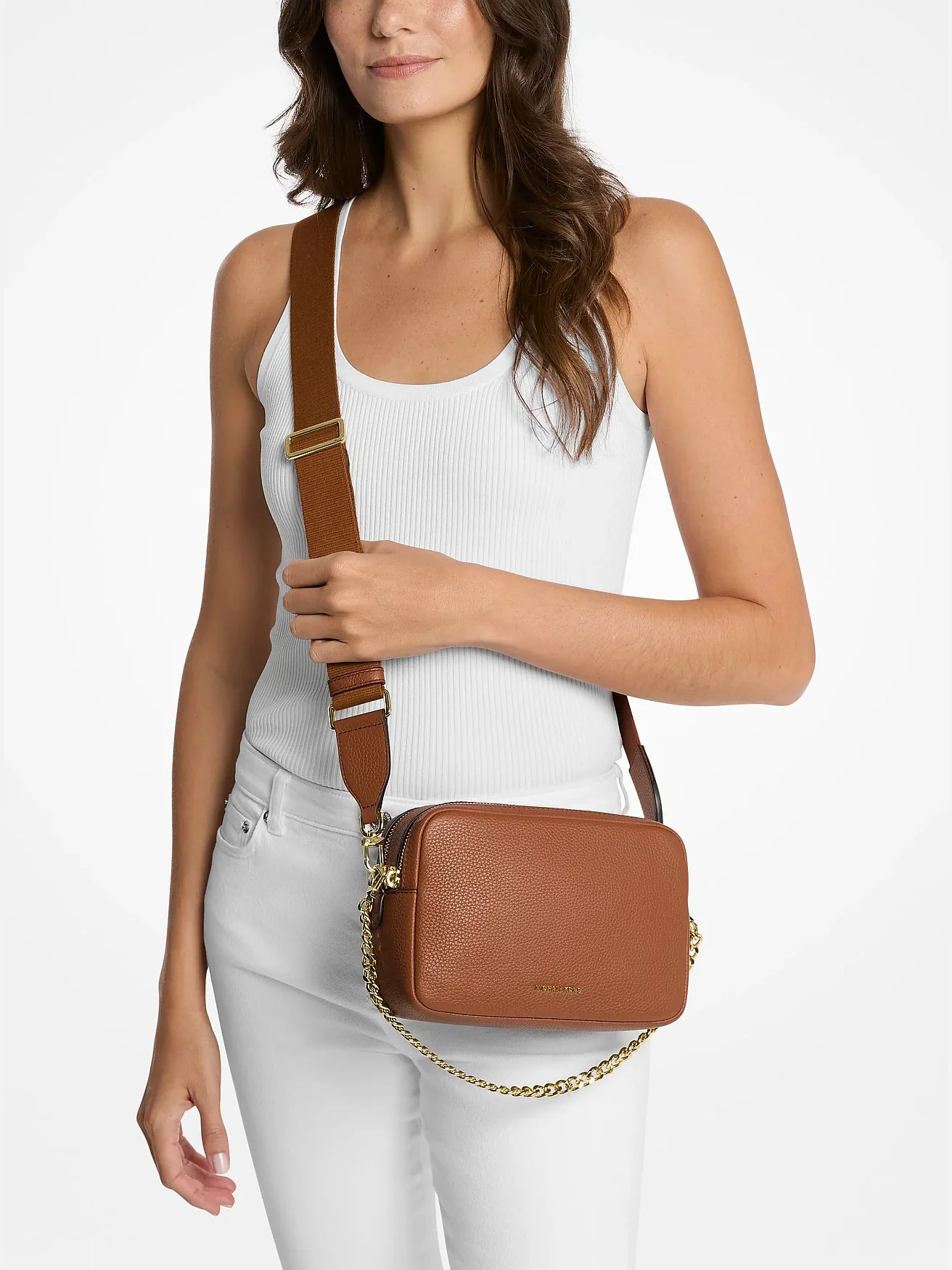 Сумка-кроссбоди Michael Kors Bryant medium Camera из зернистой кожи — 4