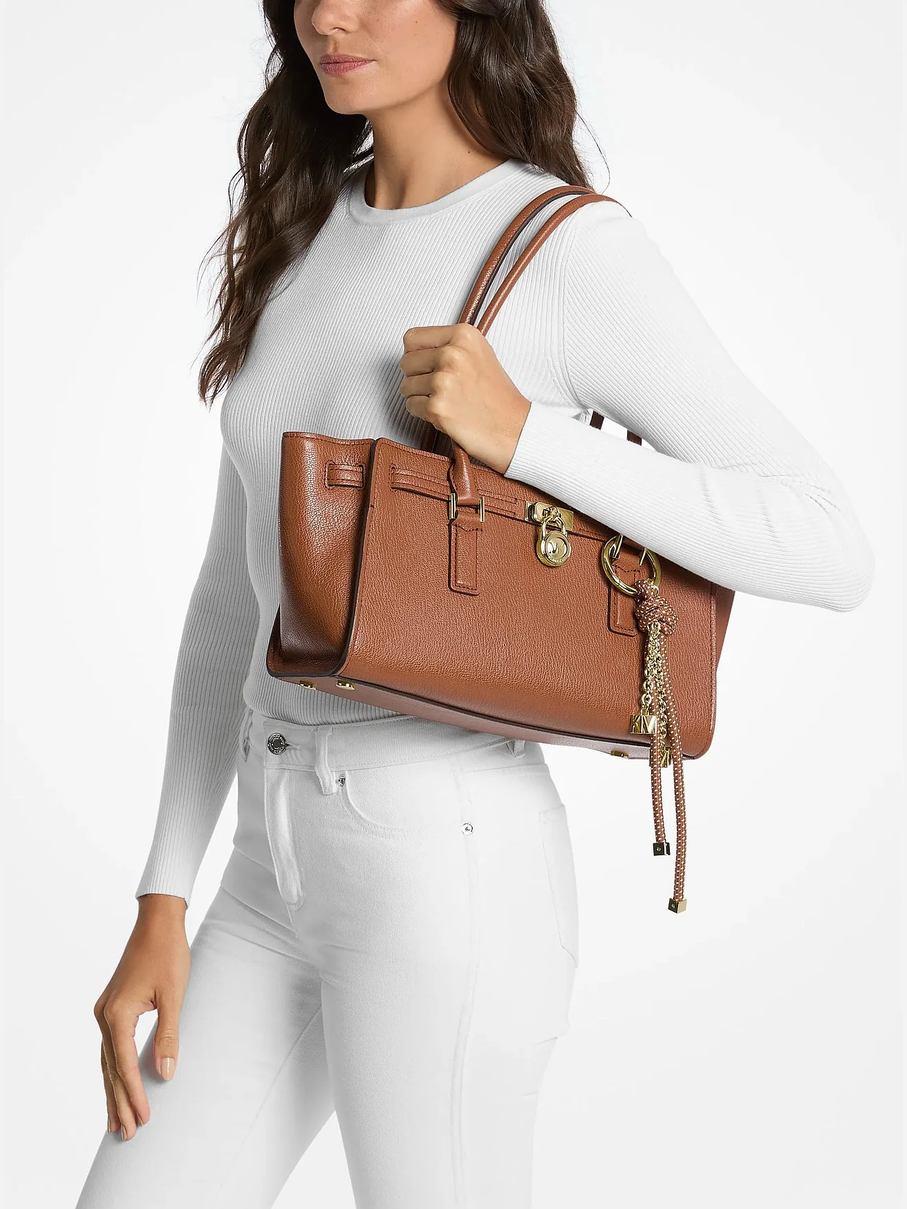 Женская кожаная сумка-сэтчел Michael Kors Hamilton Moderne — 3