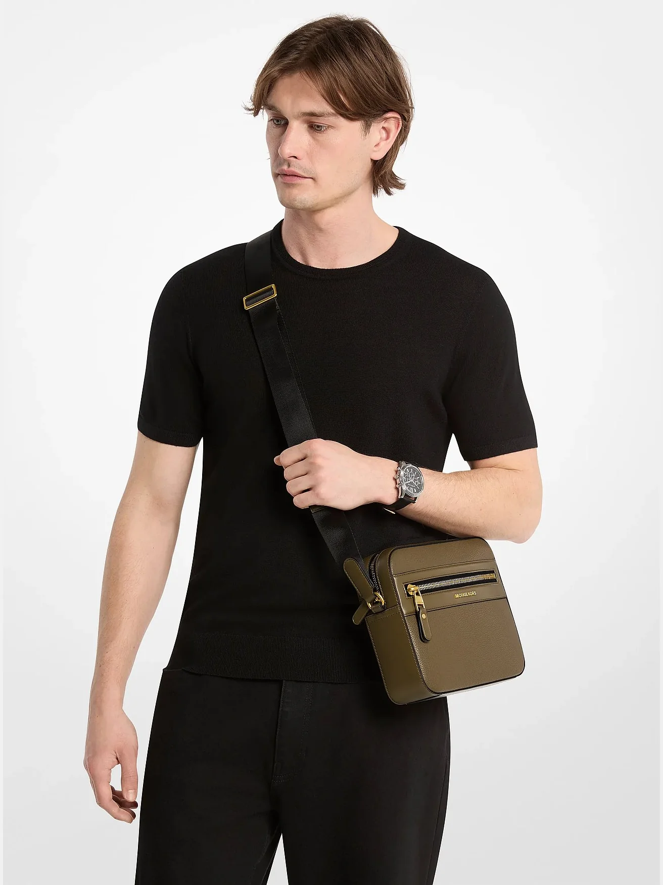 Сумка через плечо Michael Kors Jet Set из зернистой кожи — 4