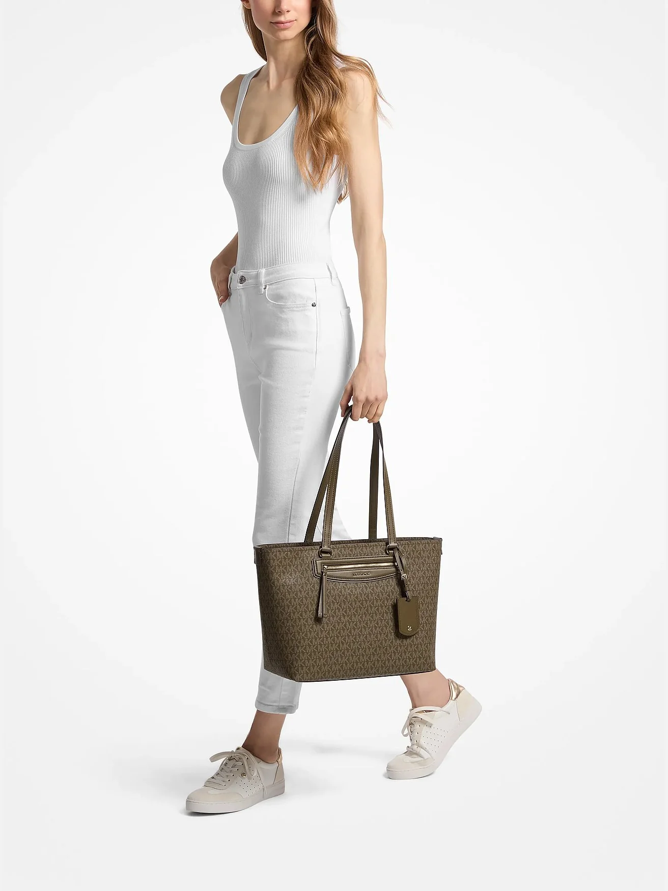 Сумка-тоут Jet Set Travel Michael Kors с лого-принтом Signature — 4