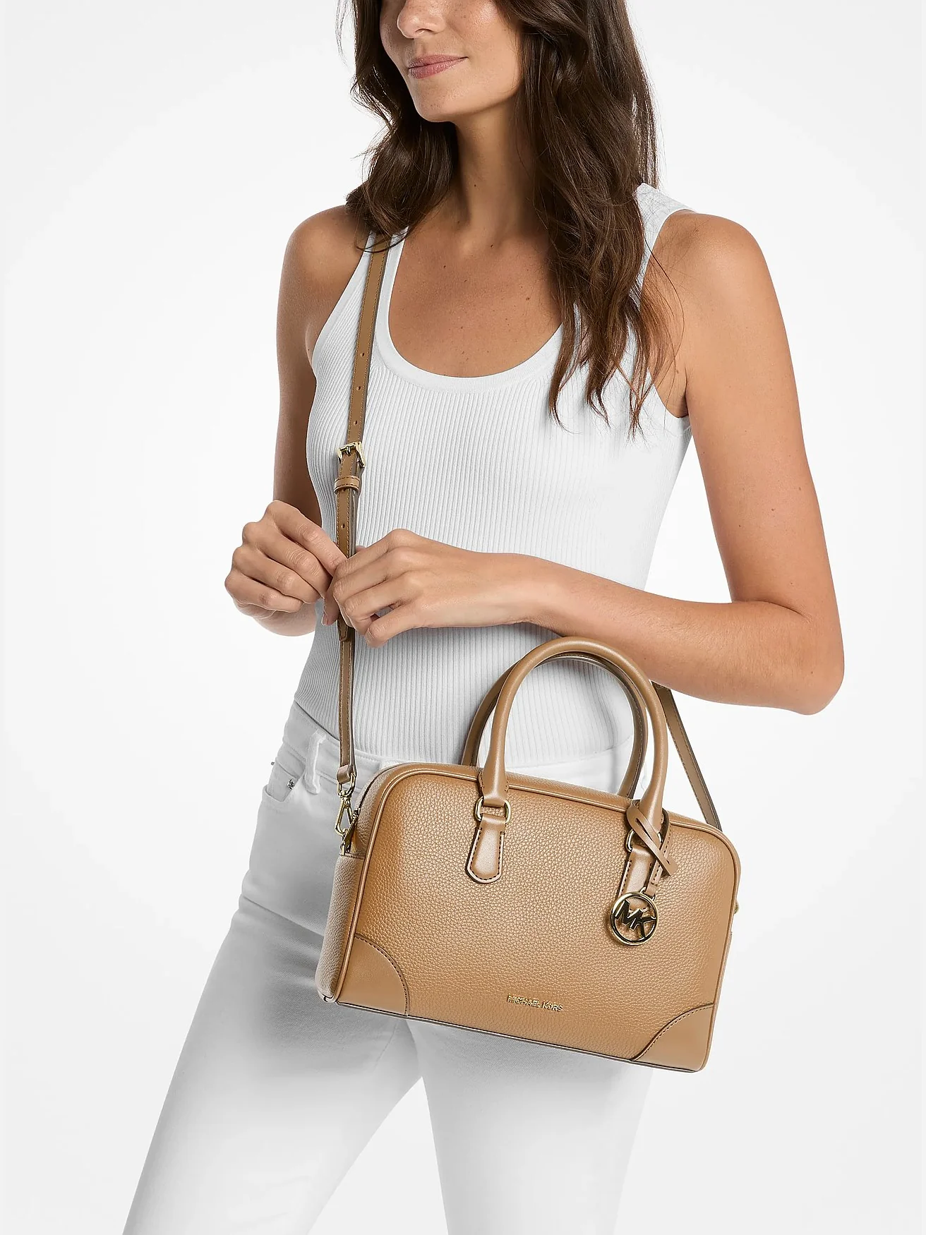 Сумка-сэтчел Michael Kors Thompson верблюжья — 3