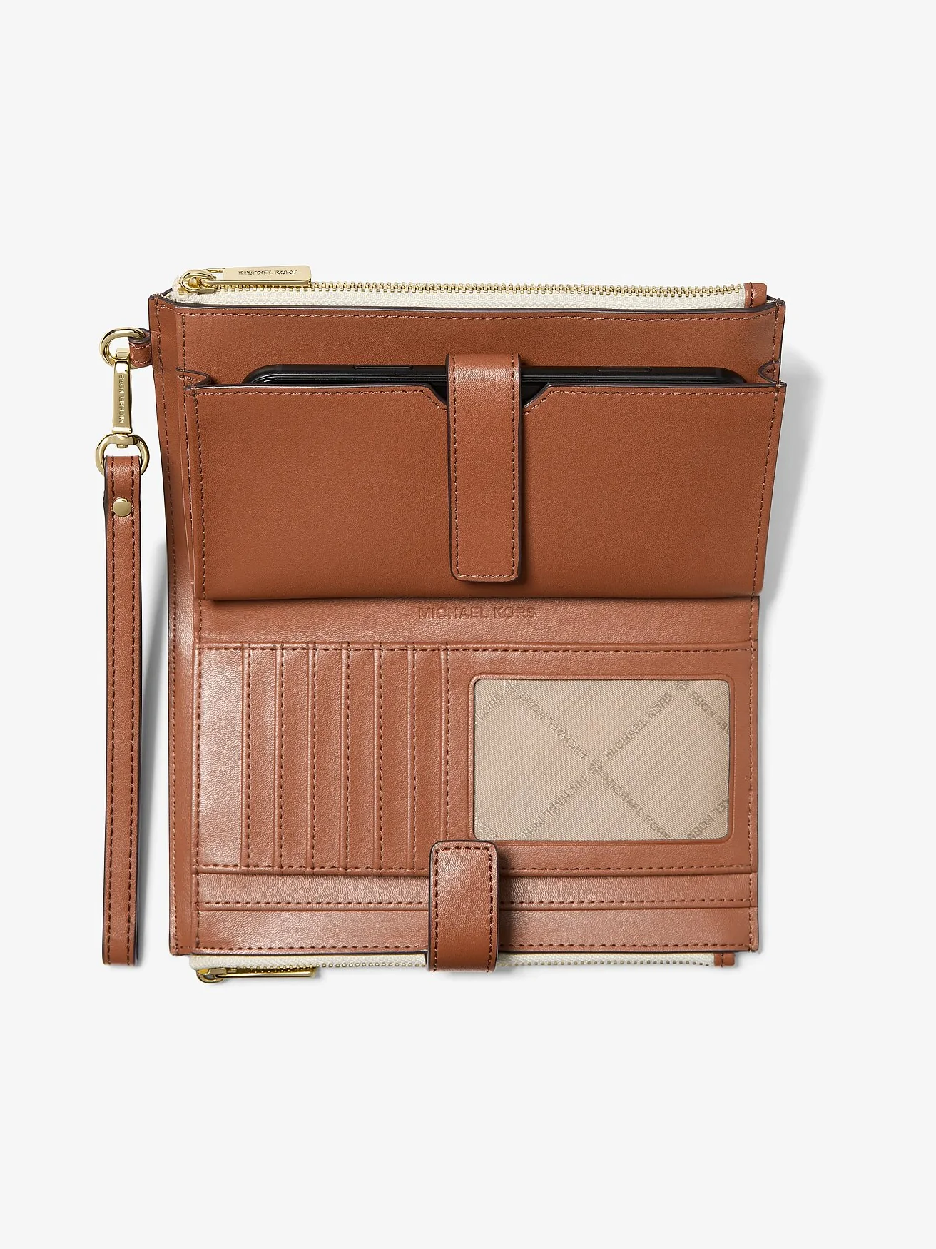 Кошелёк-держатель для телефона Michael Kors Jet Set Travel Signature Logo — 2