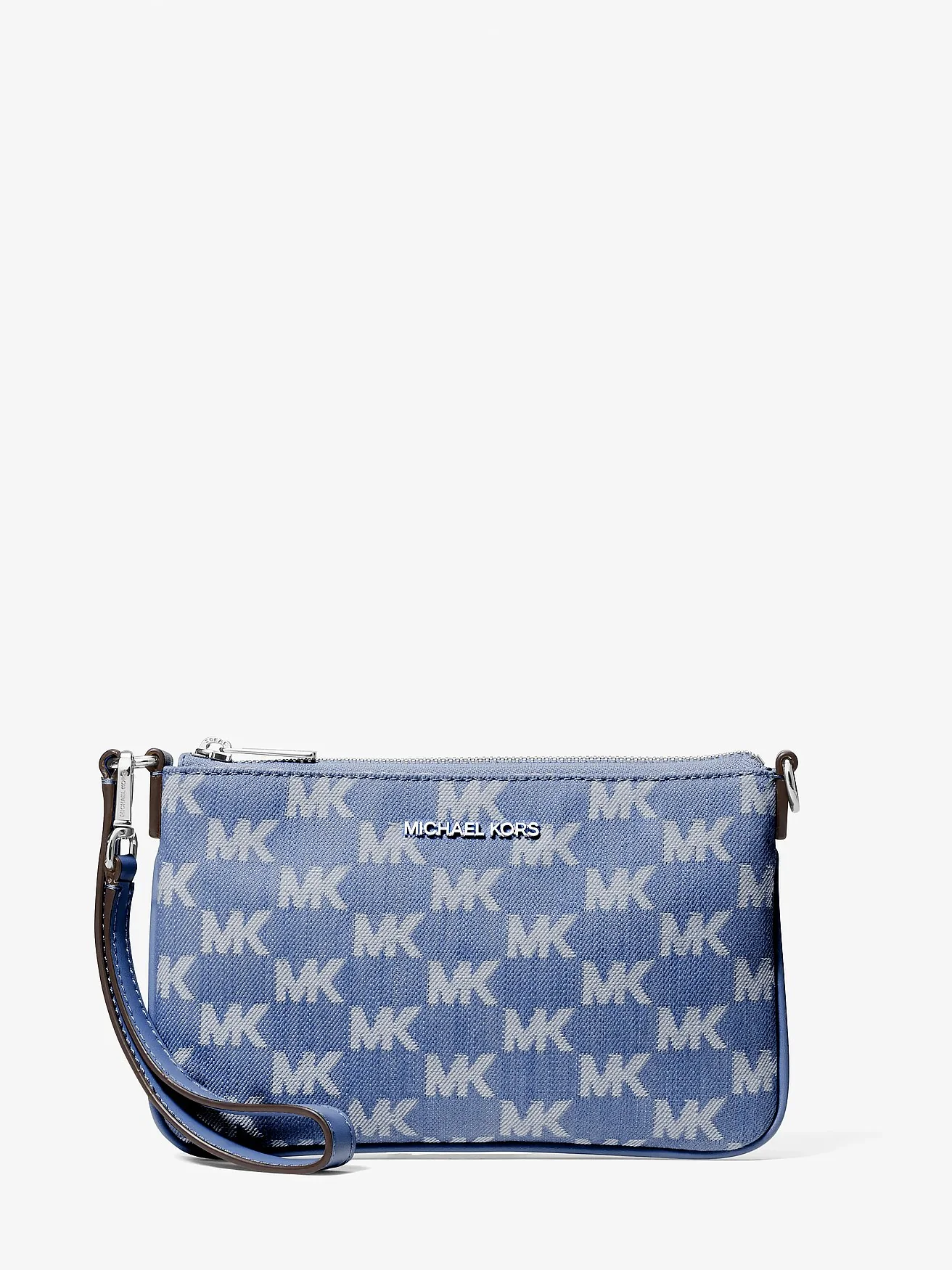 Michael Kors клатч Jet Set Travel Small из джинсового жаккарда с логотипом — 1