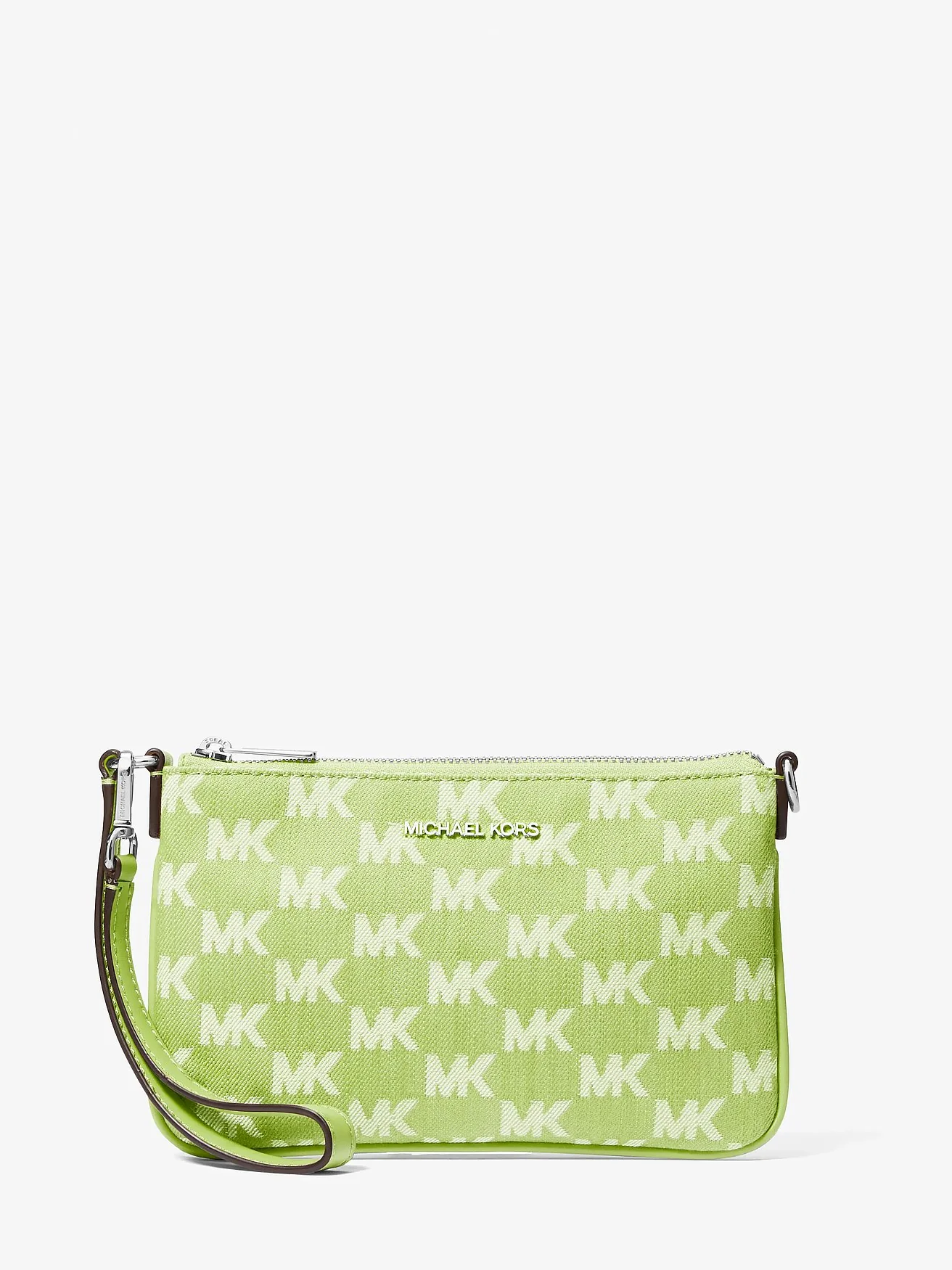 Michael Kors клатч Jet Set Travel Small из джинсового жаккарда с логотипом — 1