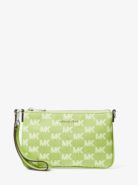 Michael Kors клатч Jet Set Travel Small из джинсового жаккарда с логотипом