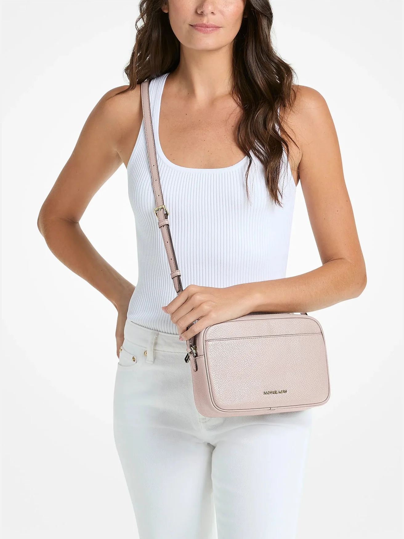 Сумка-кроссбоди Michael Kors Jet Set Camera Large из зернёной кожи — 4