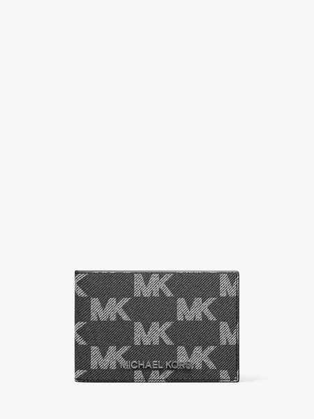 Кошелёк Cooper из джинсовой ткани с жаккардовым логотипом
