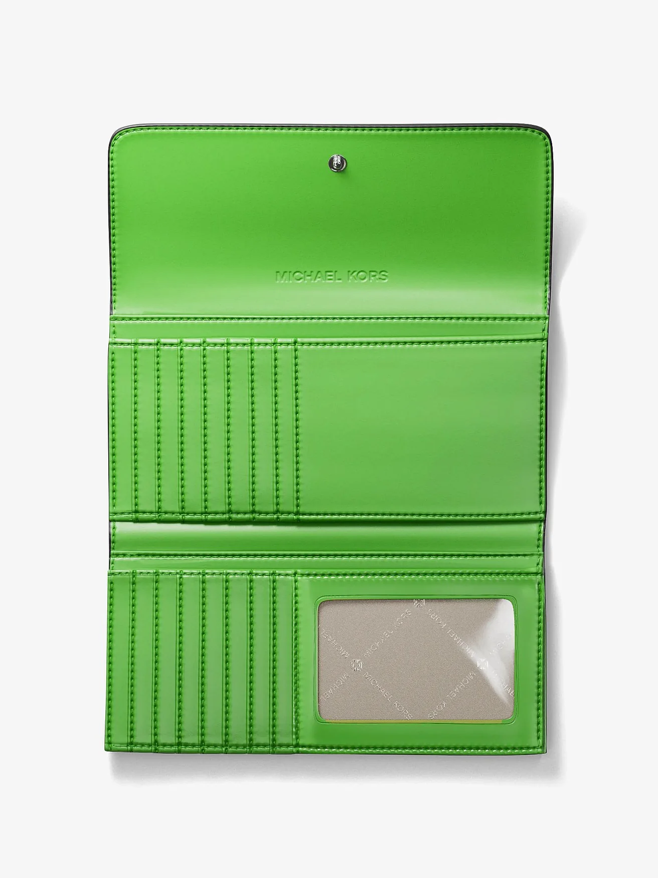 Кошелёк-тройник Michael Kors Jet Set зелёный — 2