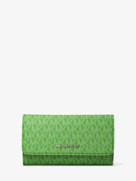 Кошелёк-тройник Michael Kors Jet Set зелёный
