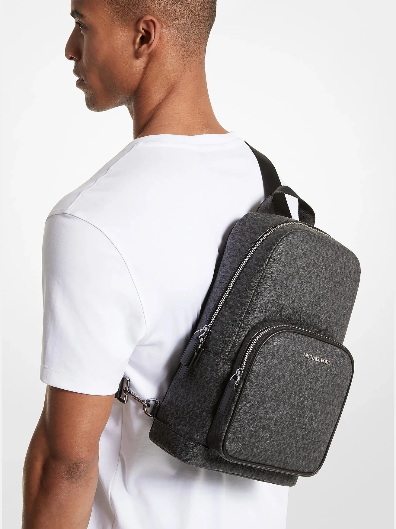 Рюкзак-слинг Michael Kors Cooper с фирменным принтом — 4