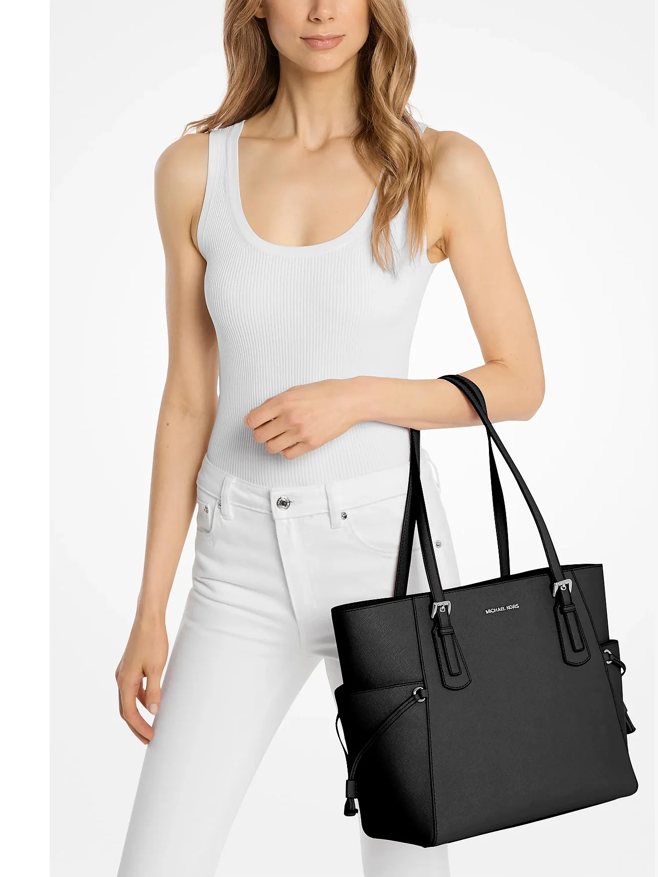 Сумка-тоут Michael Kors Voyager Large из кожи сафьяно — 3