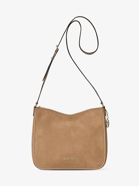 Michael Kors Nayla — средняя сумка-мессенджер из зернёной кожи
