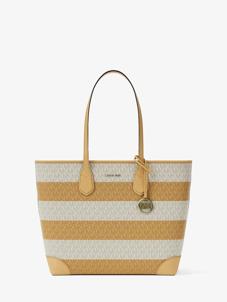Michael Kors сумка-тоут Eva Large в полоску с фирменным логотипом