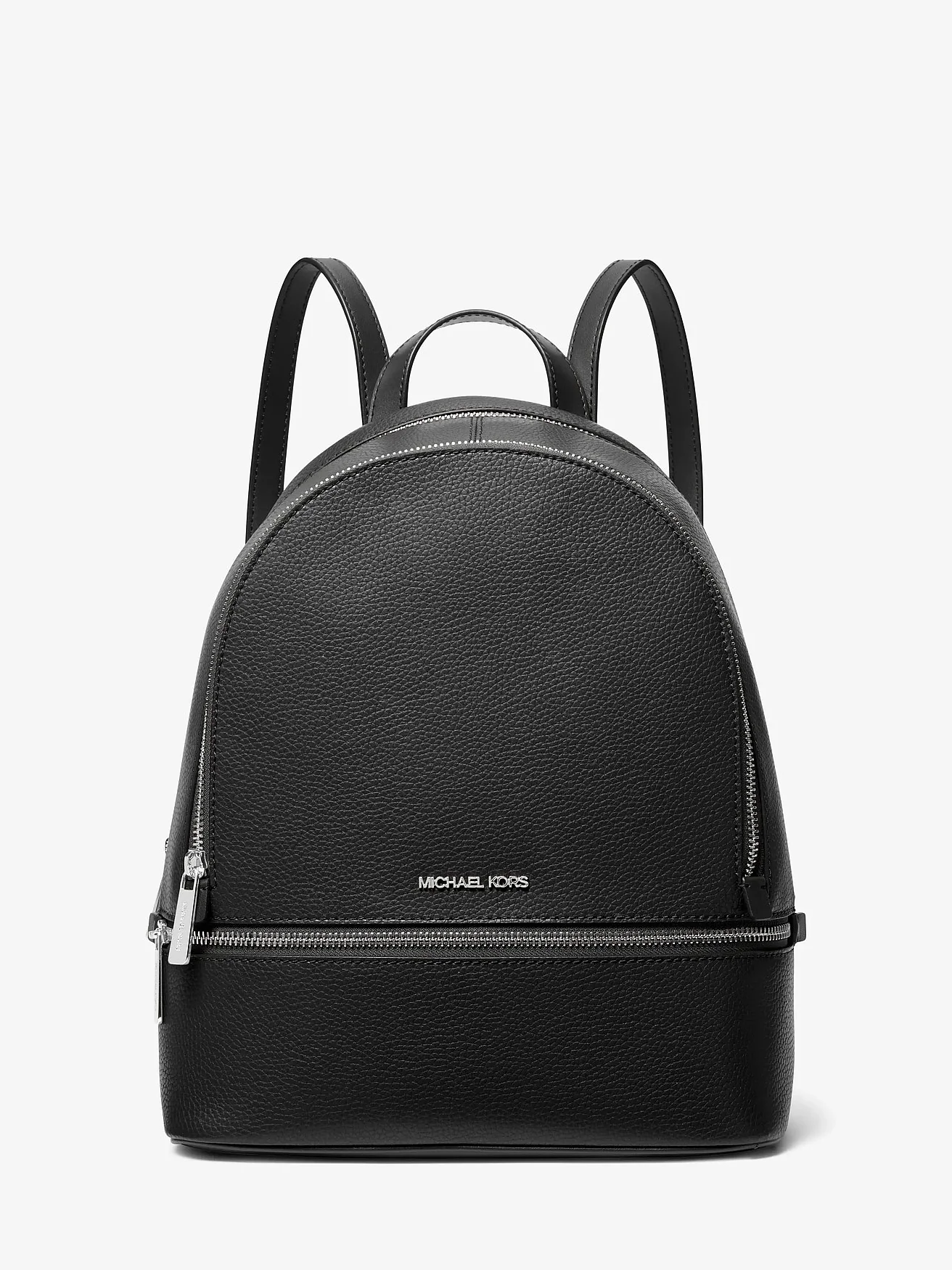 Кожаный рюкзак Michael Kors Rhea среднего размера, чёрный — 1