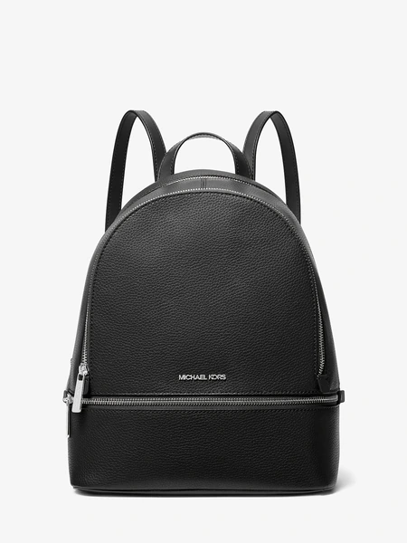 Кожаный рюкзак Michael Kors Rhea среднего размера, чёрный