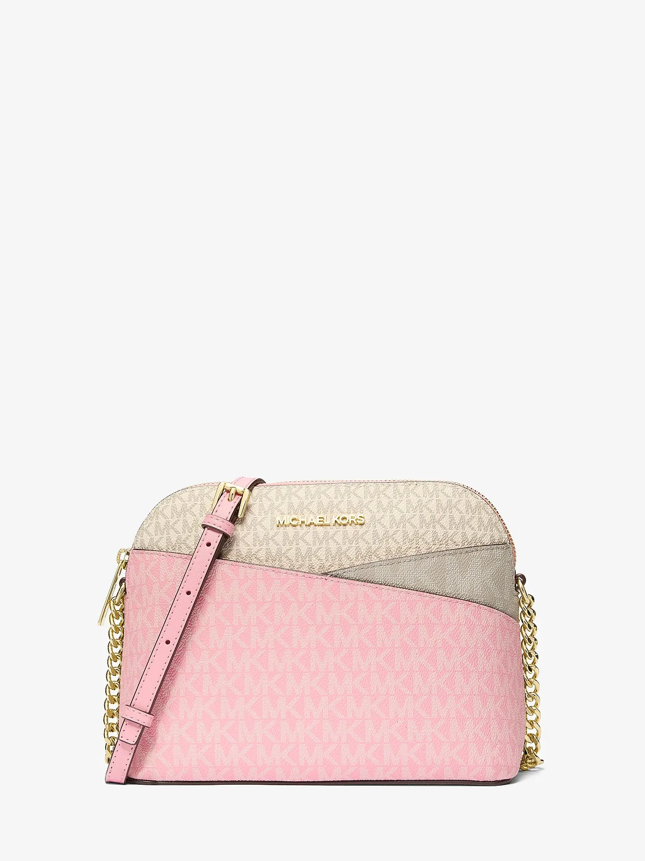 Сумка-кроссбоди Michael Kors Jet Set Travel Color-Block — изображение 1 из 3, розово-бежевый мульти