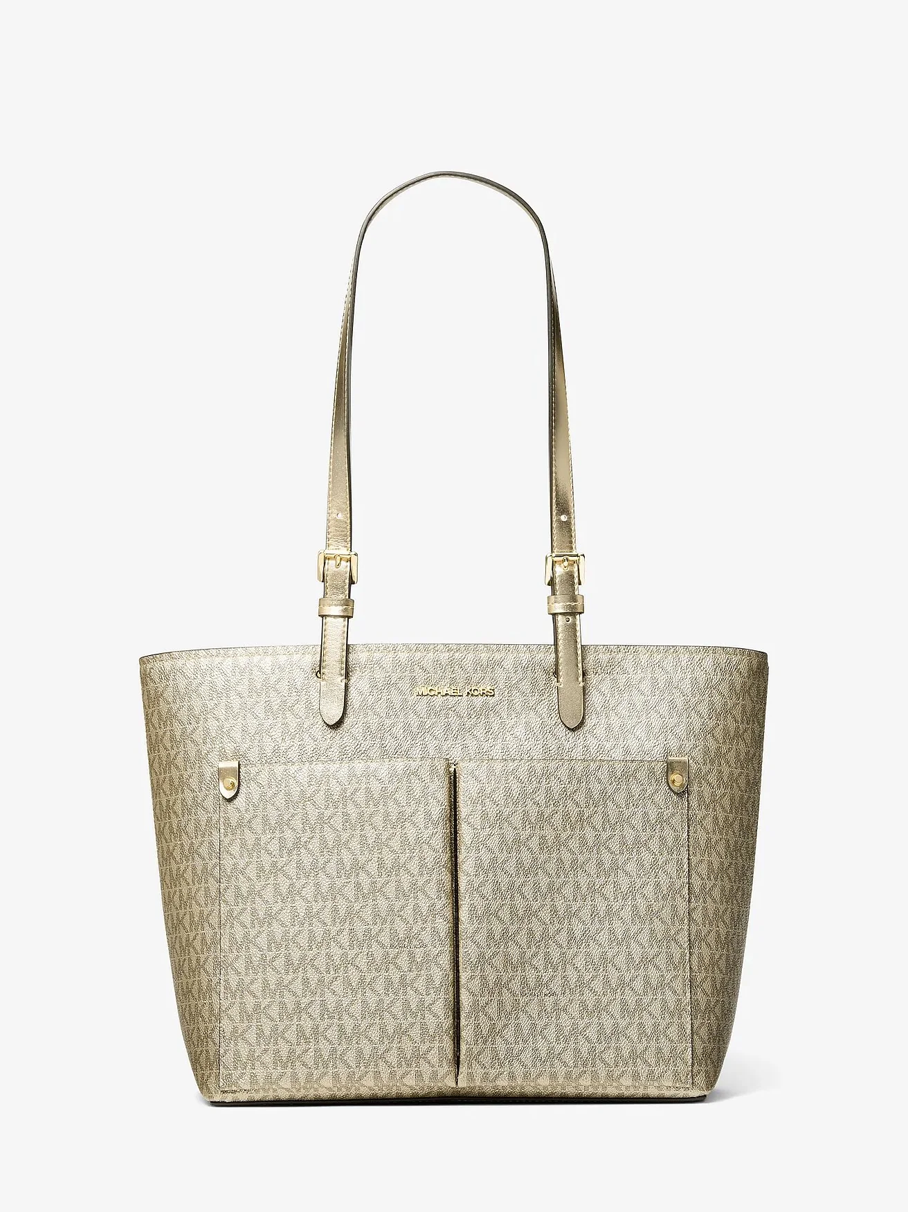 Сумка-тоут Michael Kors Jet Set Medium с металлизированным принтом — 1