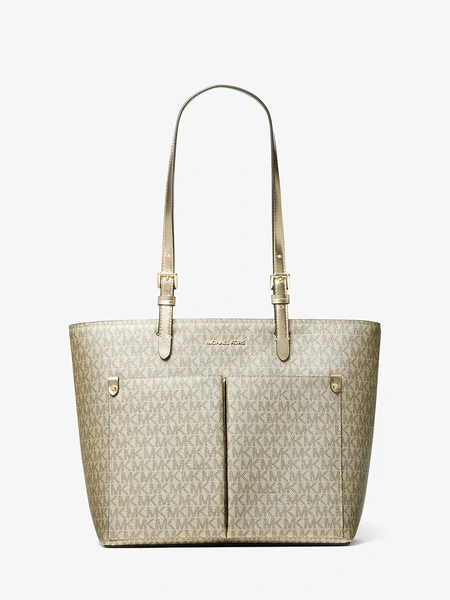Сумка-тоут Michael Kors Jet Set Medium с металлизированным принтом