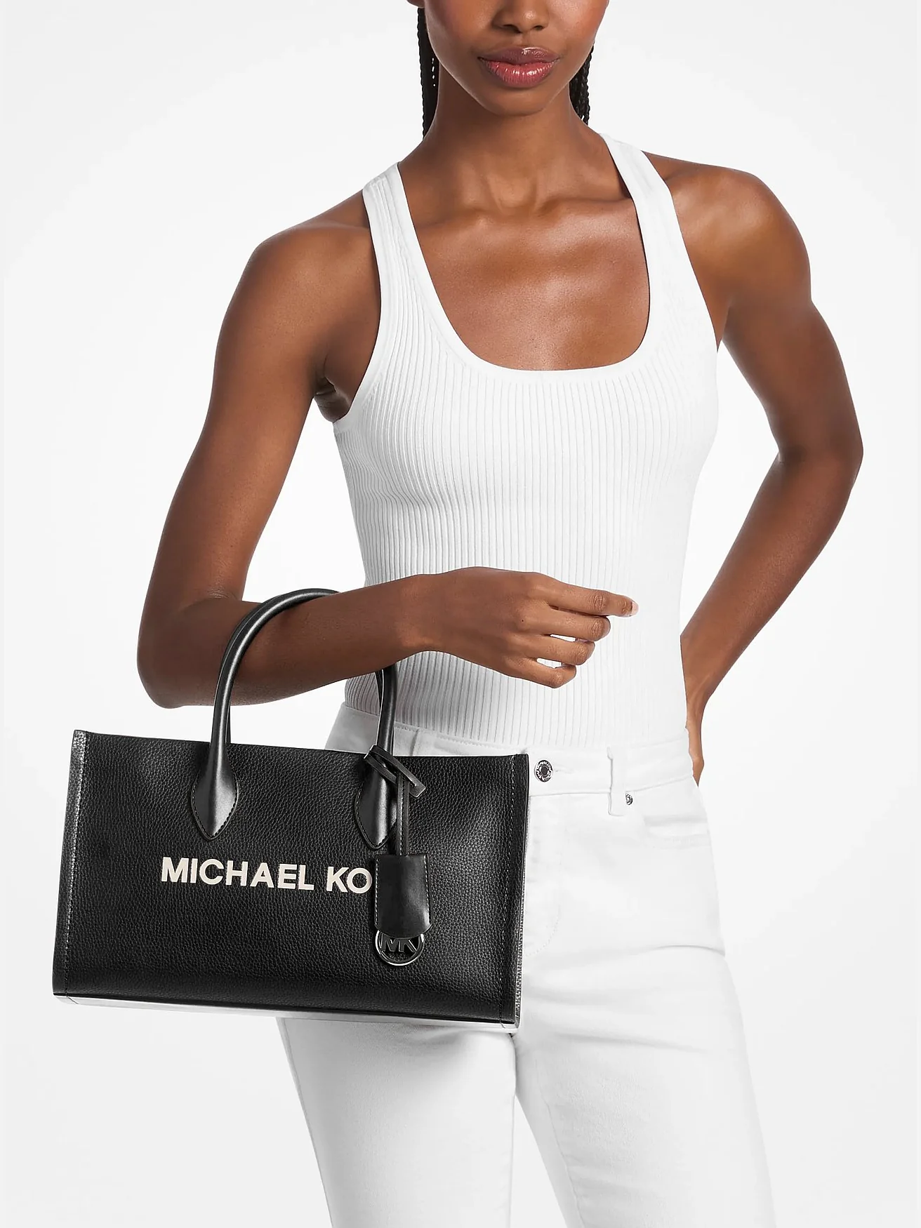 Michael Kors сумка-сэтчел Mirella Medium из зернистой кожи — 4