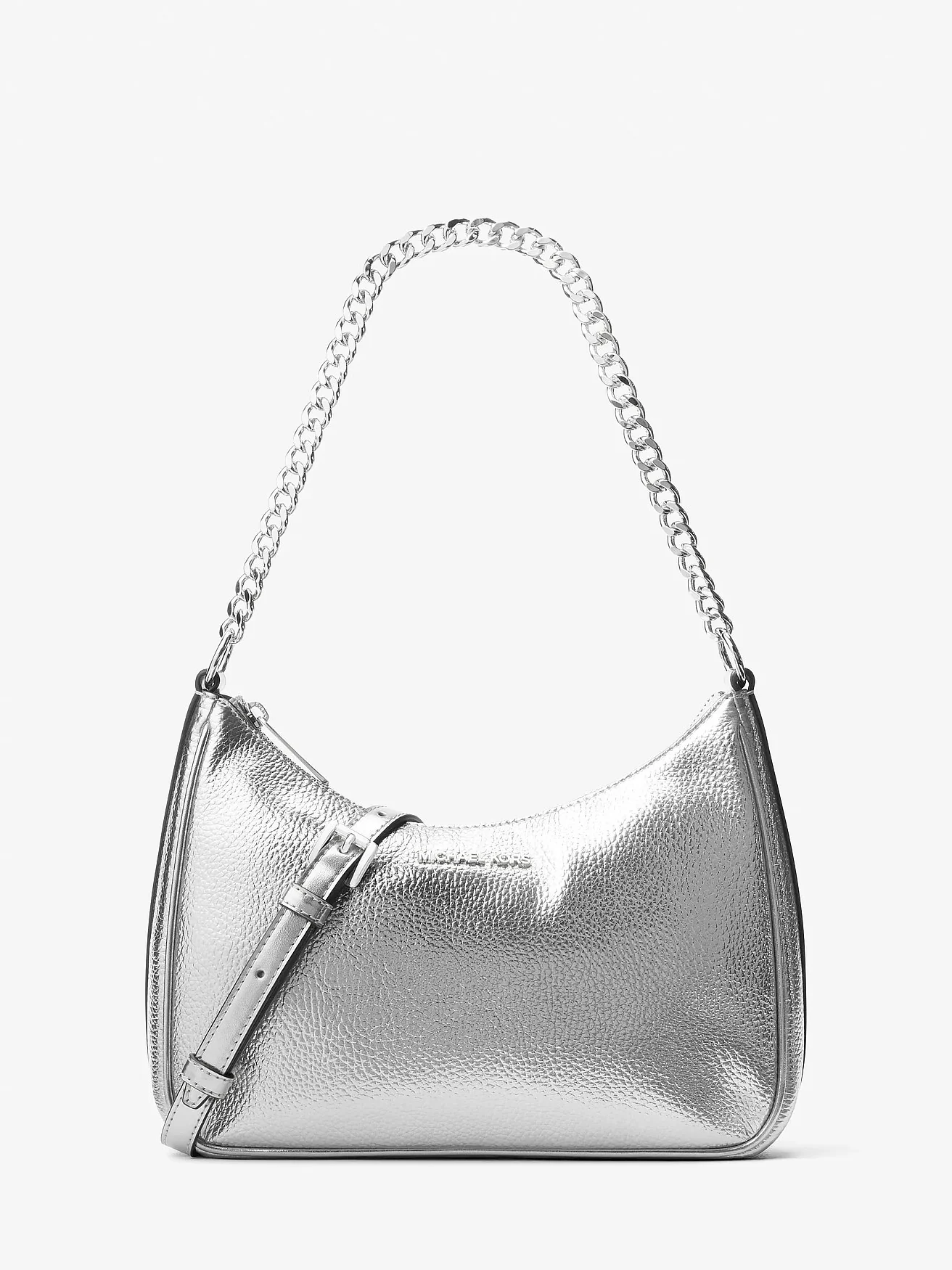 Сумка-кроссбоди Michael Kors Jet Set Travel металлик, серебристая — 1