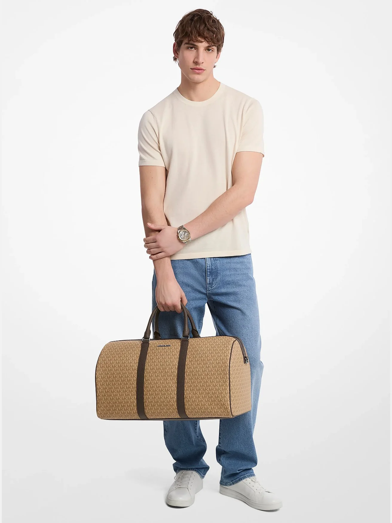 Дорожная сумка Michael Kors Harrison с фирменным принтом — 3