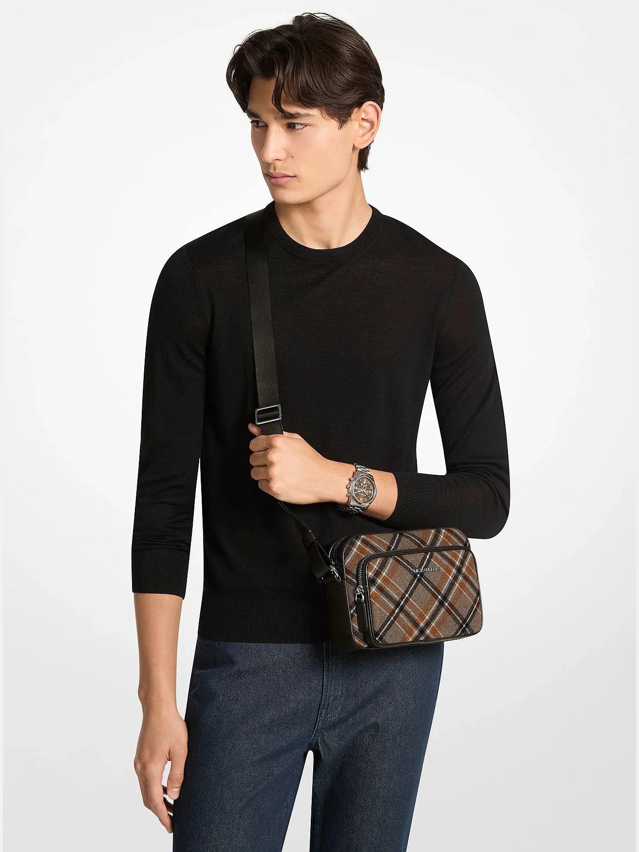 Сумка Cooper Flight Bag из шерсти в клетку — 4