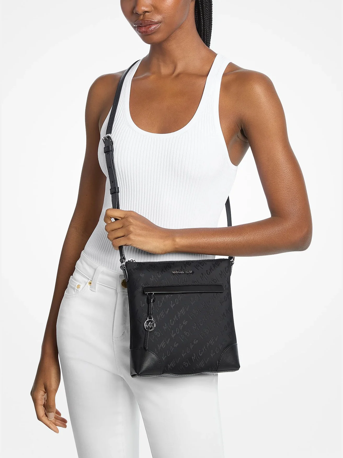 Сумка кроссбоди Michael Kors Prescott из нейлона с принтом — 4