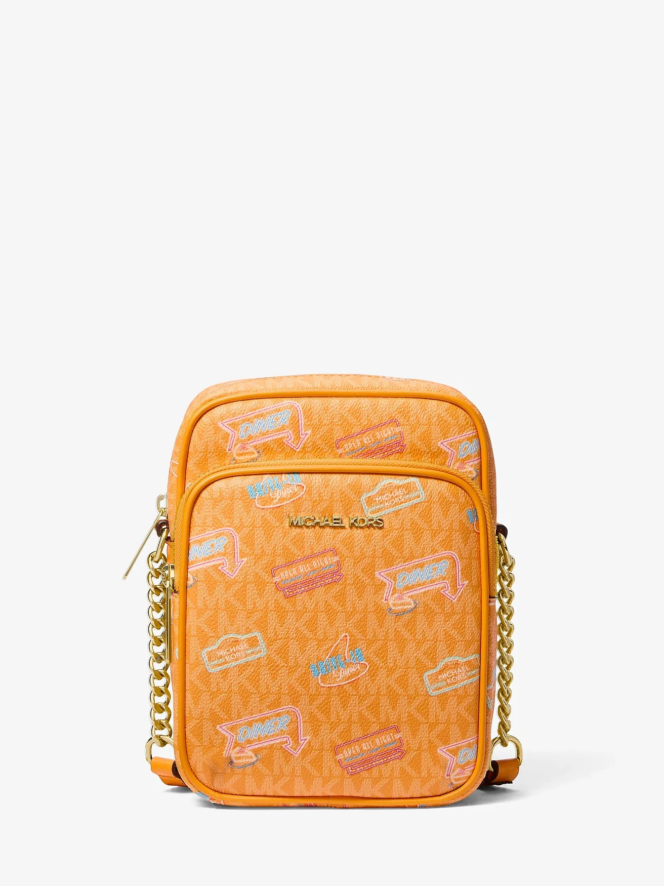 Сумка кроссбоди Michael Kors Jet Set с фирменным принтом — 1