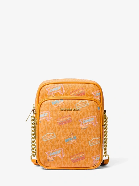 Сумка кроссбоди Michael Kors Jet Set с фирменным принтом