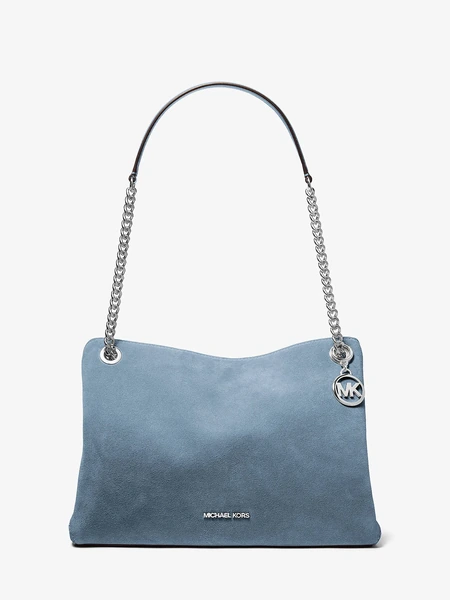 Замшевая сумка Michael Kors Christina среднего размера, синяя — синий