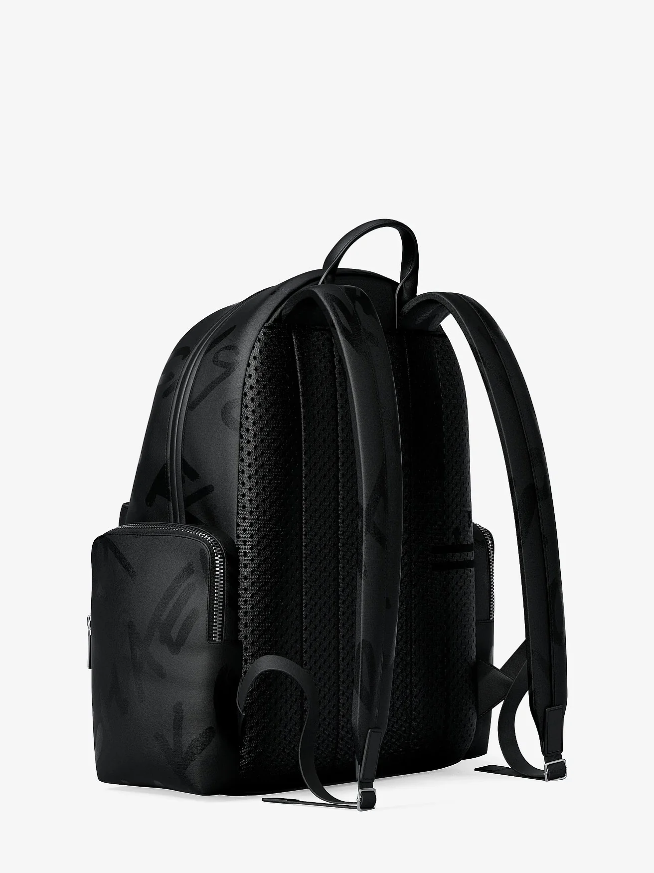 Рюкзак Michael Kors Prescott с принтом логотипа, большой, чёрный — 3
