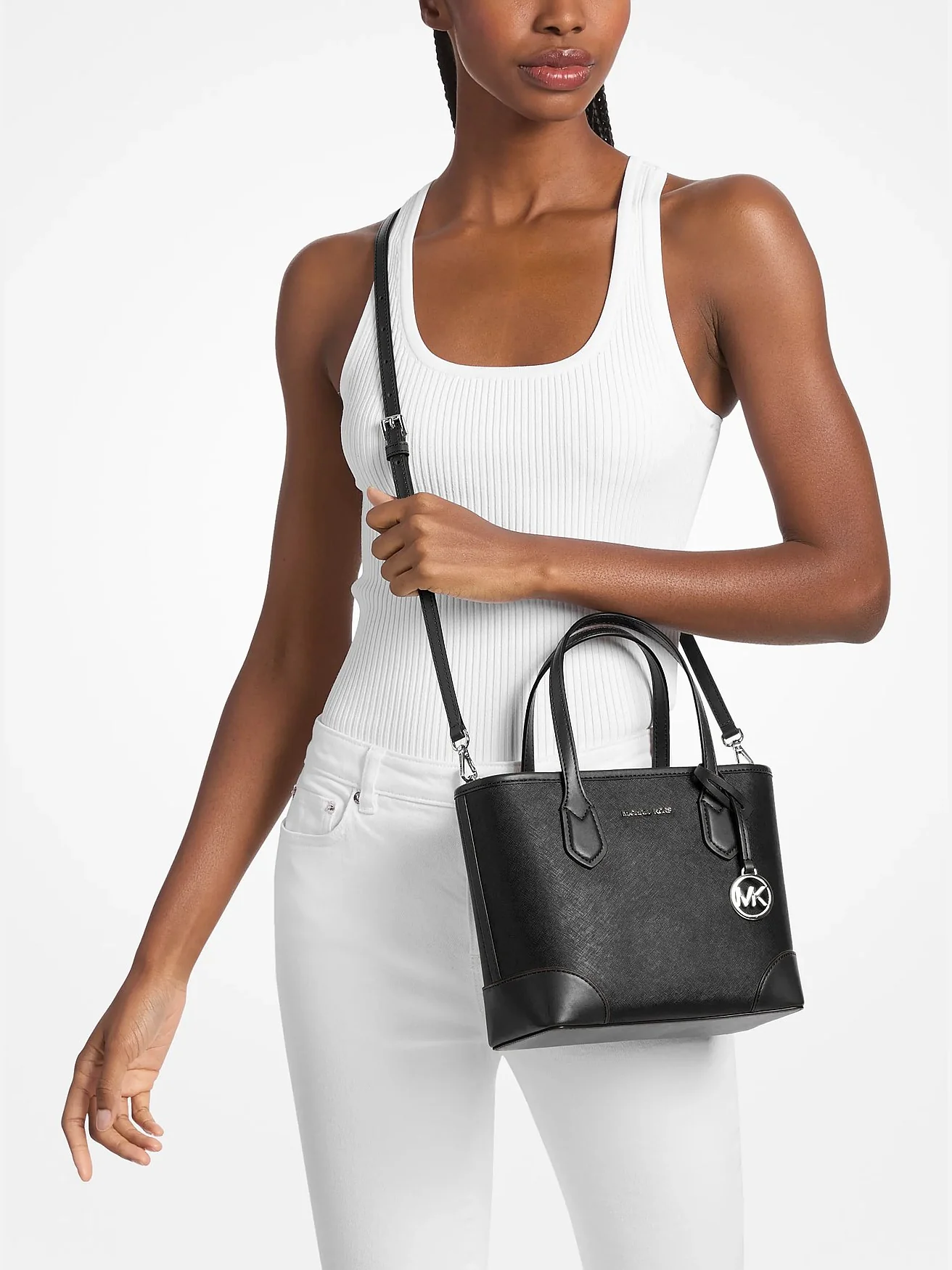Michael Kors сумка-тоут Eva Extra-Small из кожи сафьяно — 4