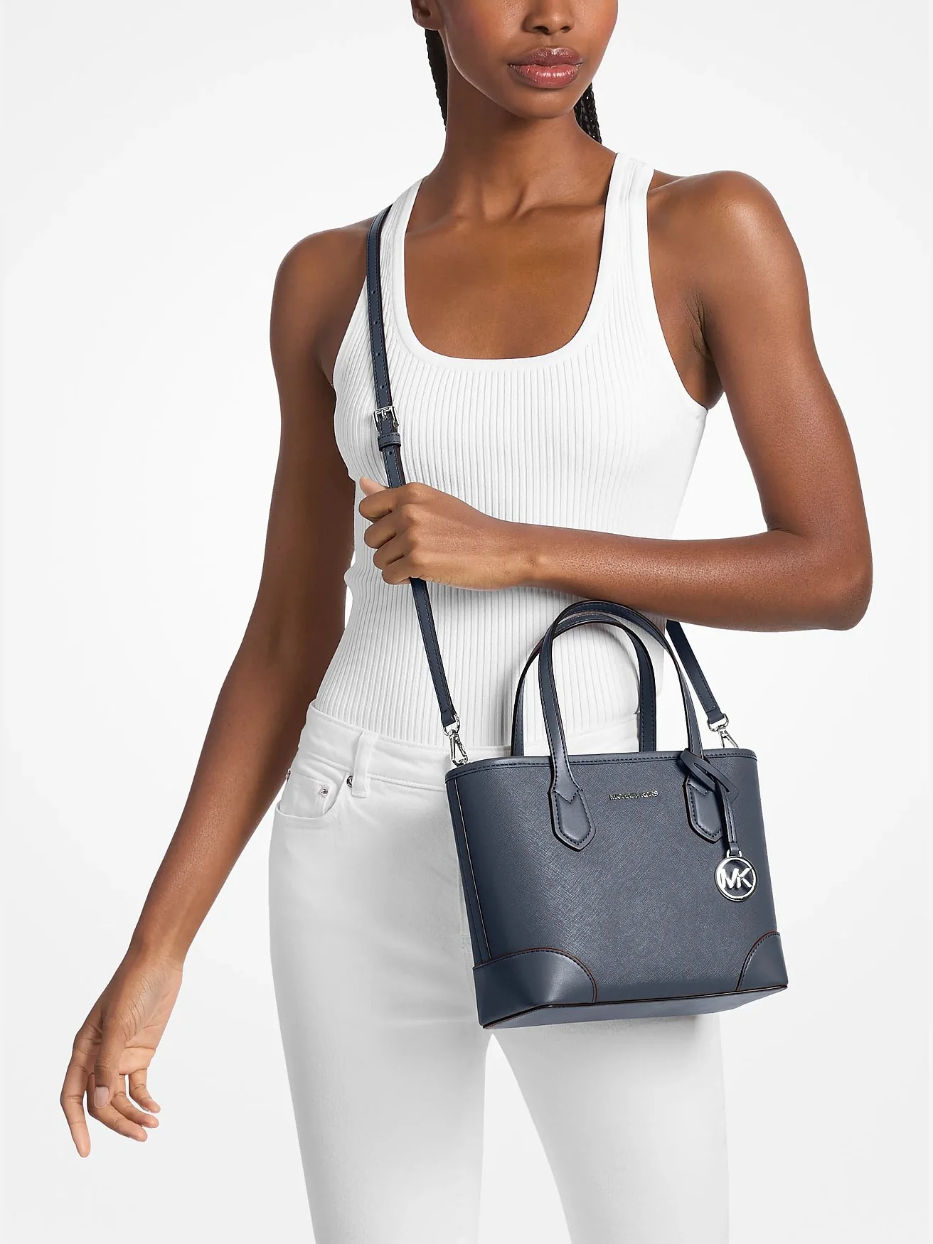 Michael Kors сумка-тоут Eva Extra-Small из кожи сафьяно — 4