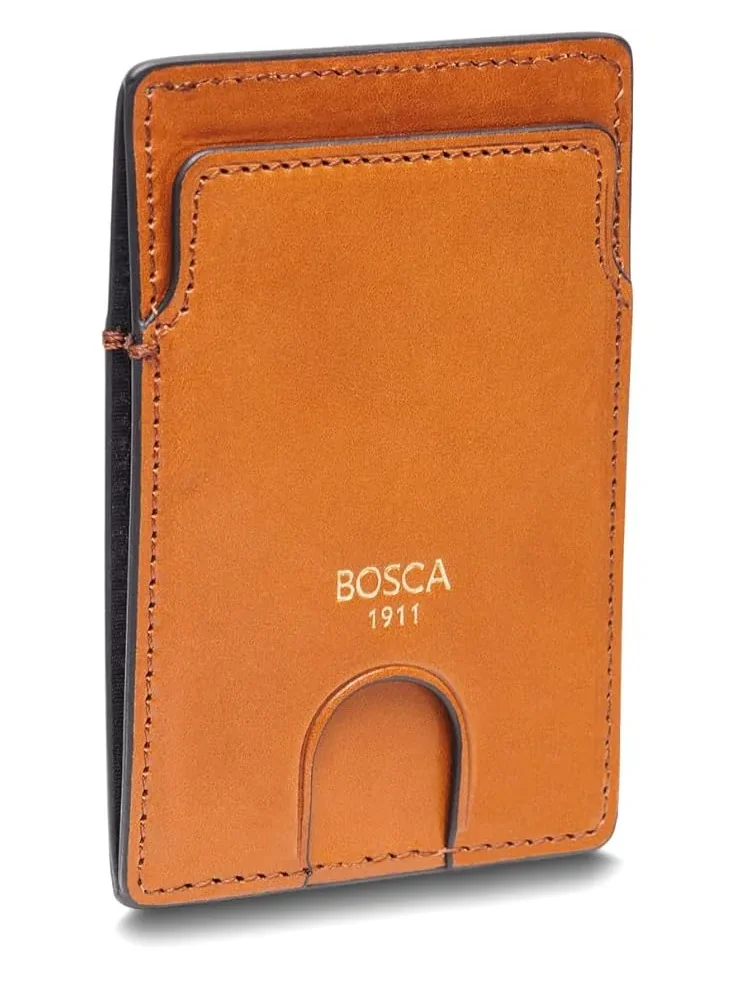 Мужской тонкий кожаный футляр для карт из состаренной кожи. Bosca — 6