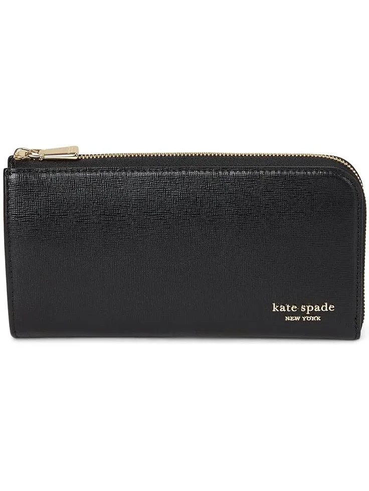 Женский кожаный кошелек Devin Saffiano с застежкой-молнией по периметру Continental Kate Spade New York — 1