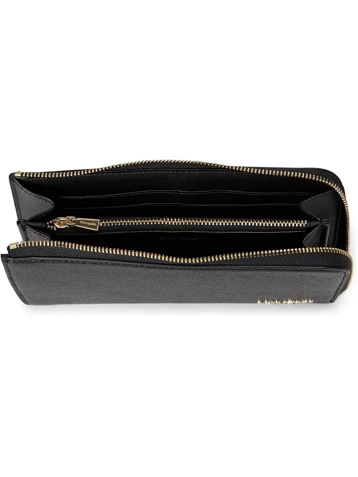Женский кожаный кошелек Devin Saffiano с застежкой-молнией по периметру Continental Kate Spade New York — 3
