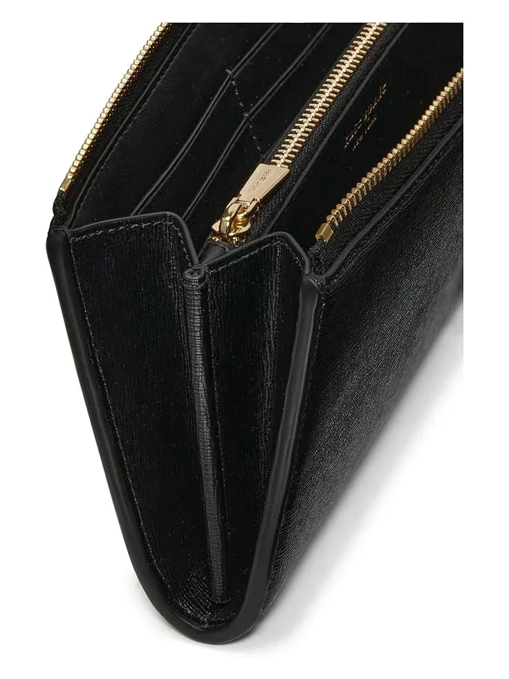 Женский кожаный кошелек Devin Saffiano с застежкой-молнией по периметру Continental Kate Spade New York — 4