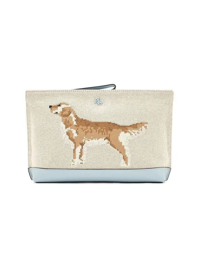 Сумка косметичка с вышивкой собаки Lauren Ralph Lauren — 1