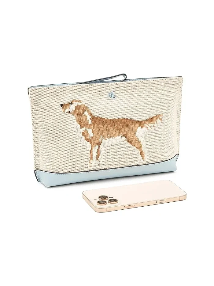 Сумка косметичка с вышивкой собаки Lauren Ralph Lauren — 3