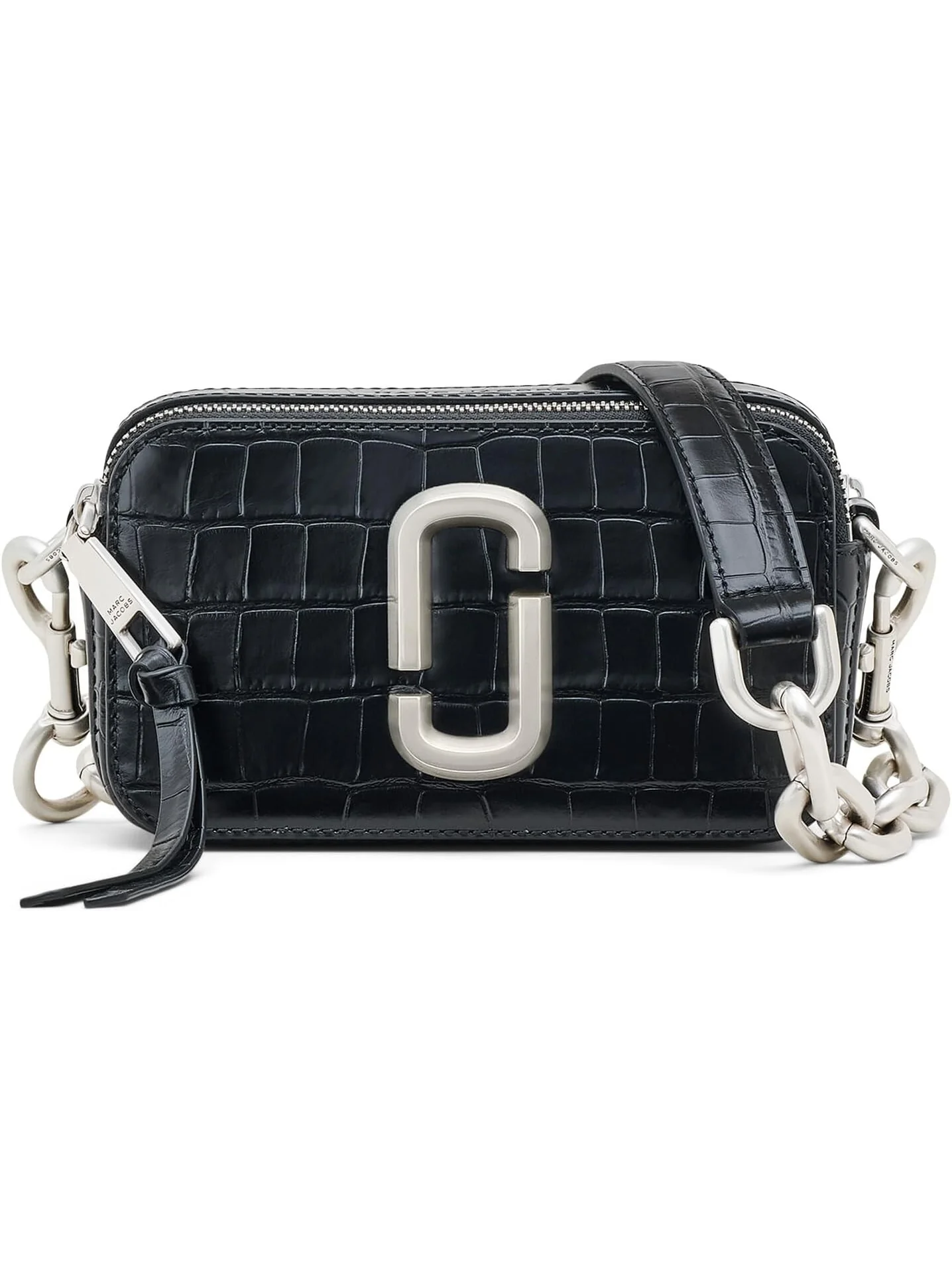 Сумка The Croc-Embossed Chain Snapshot Marc Jacobs — изображение 1 из 5, черный