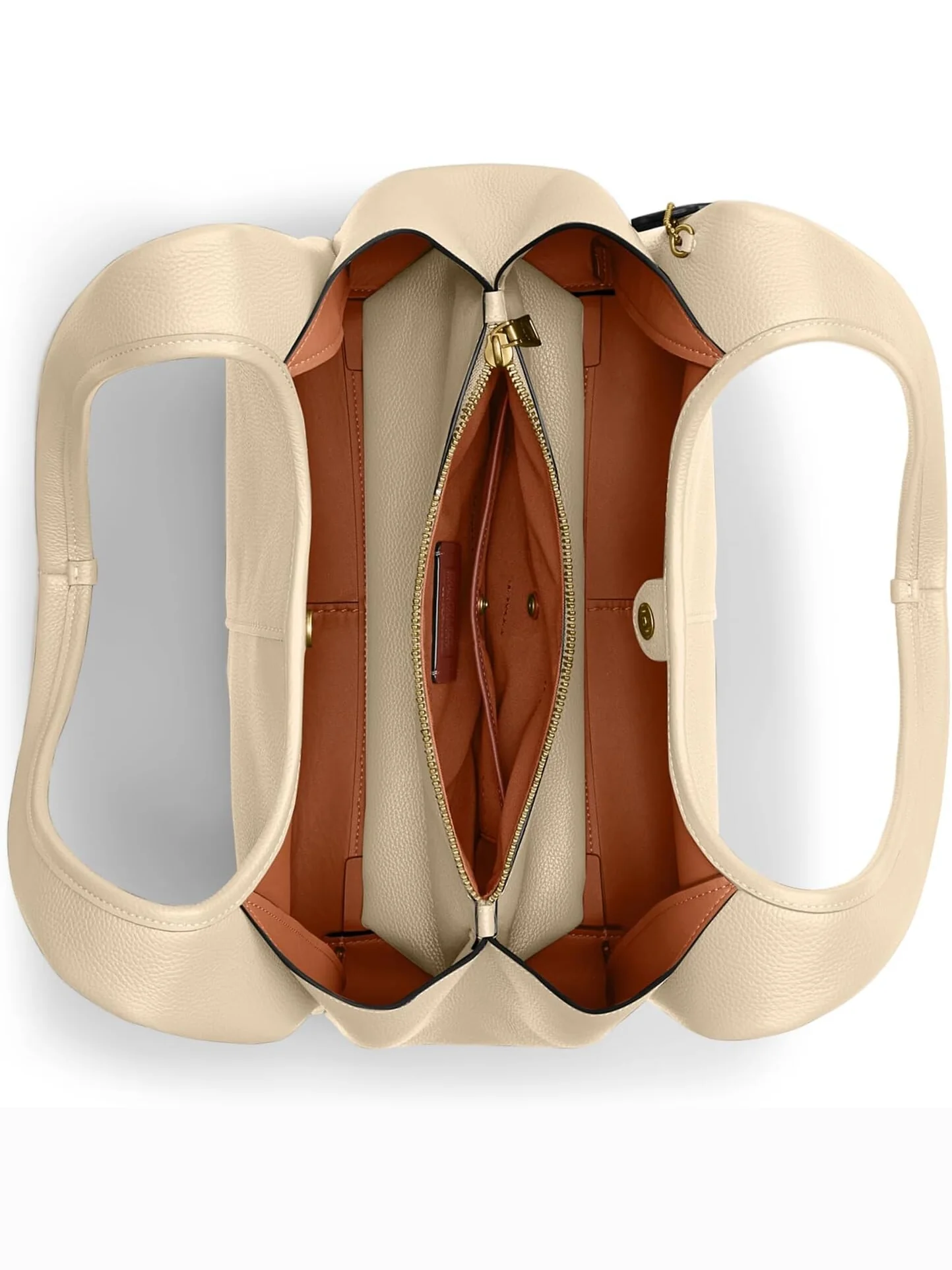Сумка Coach Lana Shoulder — изображение 3 из 4, кремовый/золотистый
