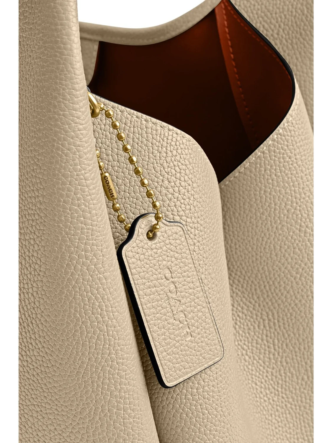Сумка Coach Lana Shoulder — изображение 4 из 4, кремовый/золотистый