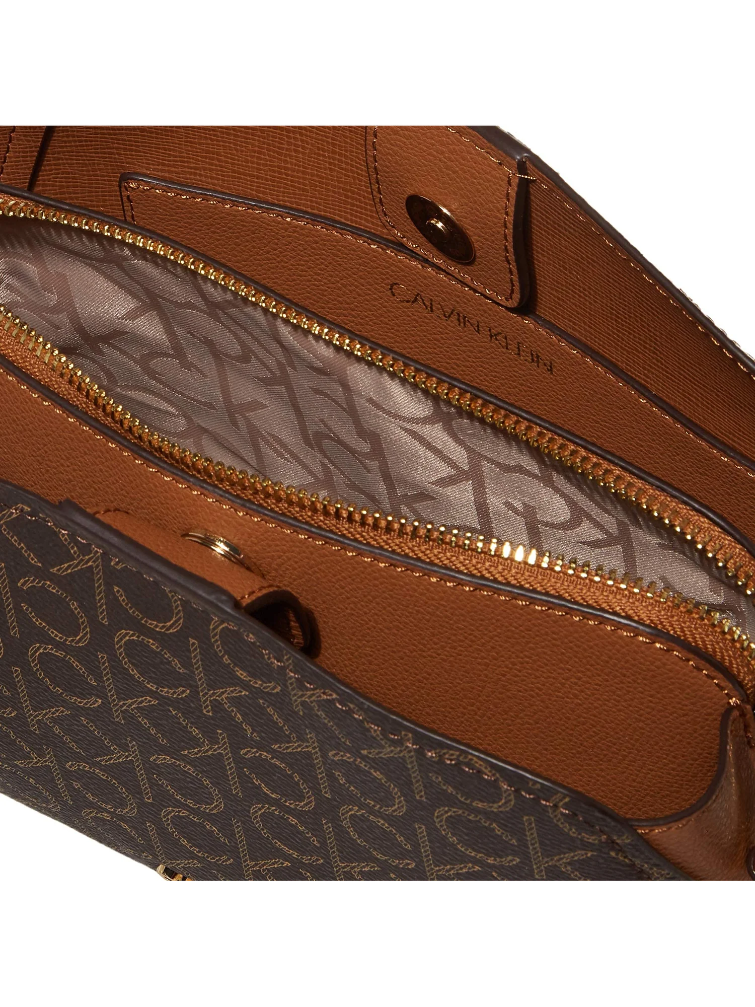 Сумка кросс-боди Calvin Klein Hailey Signature Triple Compartment — изображение 5 из 7, коричневый