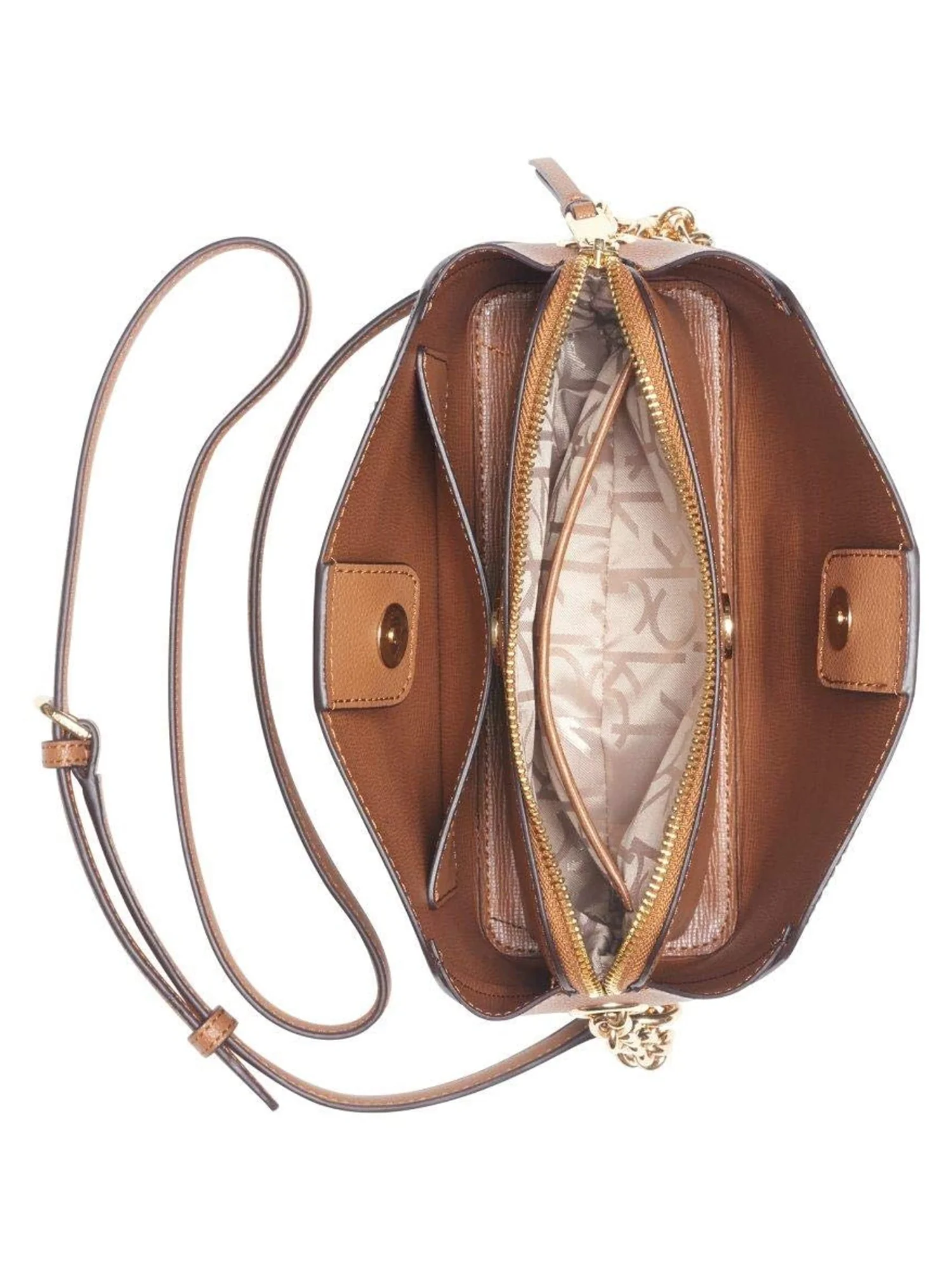 Сумка кросс-боди Calvin Klein Hailey Signature Triple Compartment — изображение 7 из 7, коричневый