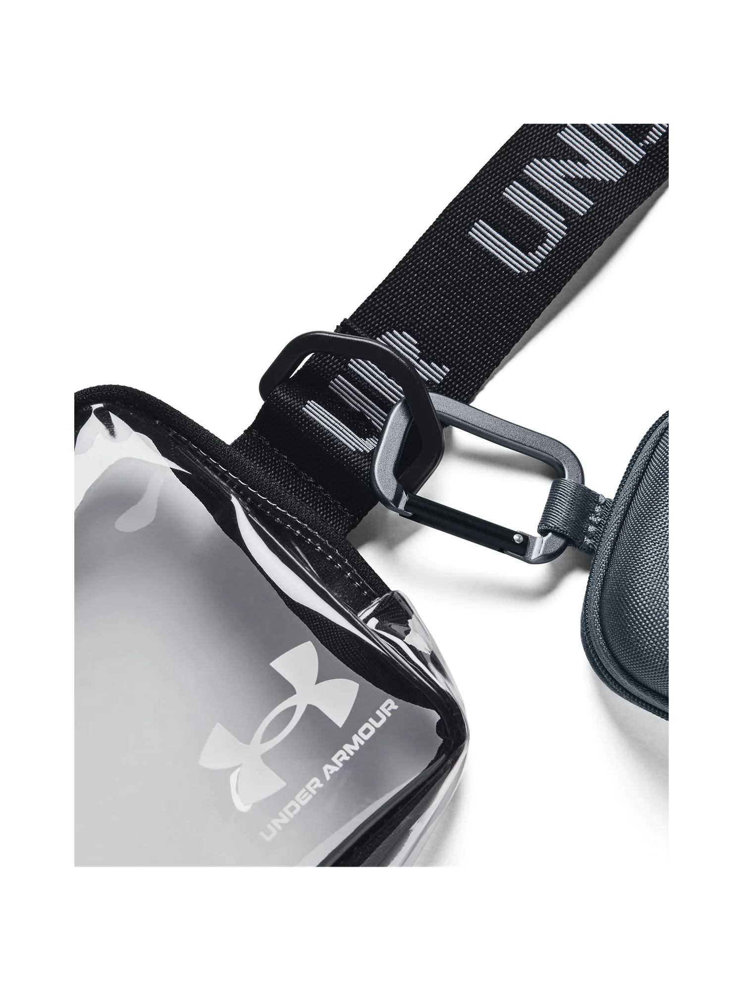 Сумка кросс-боди Unisex Under Armour Sportstyle Clear Waist Bag Crossbody — изображение 3 из 4, прозрачный/черный/белый
